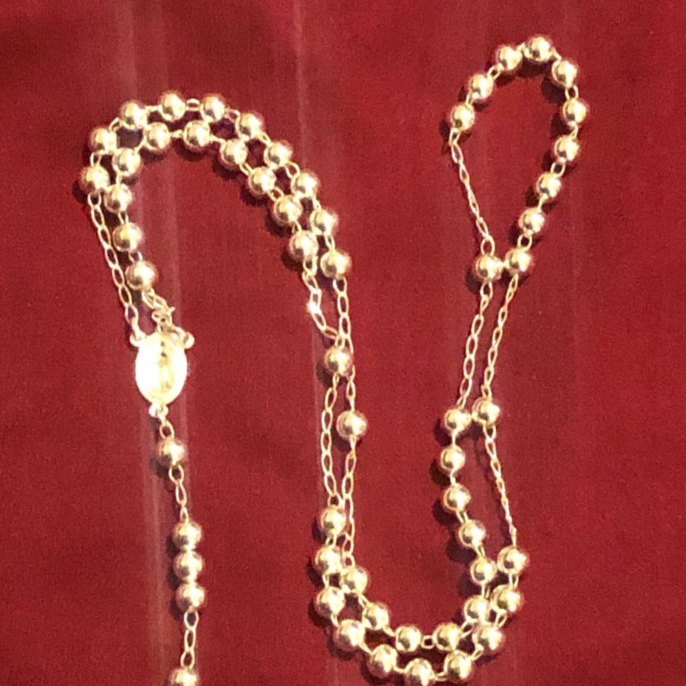 PRECIOUS ROSARY “ROUNDED” - 925 SILVER - Picture 3 of 11